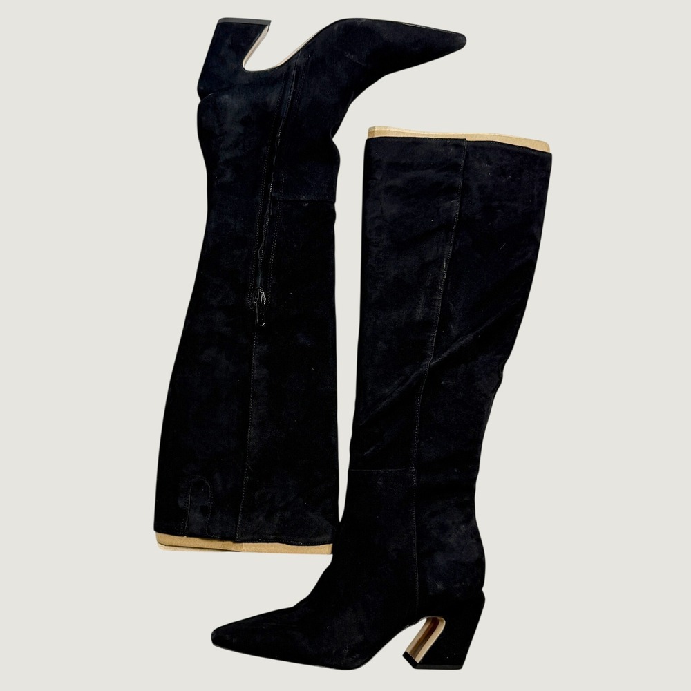 Sam Edelman Sulema Knee High Boots 'Black Suede / Size 7.5 Womens / New In Box